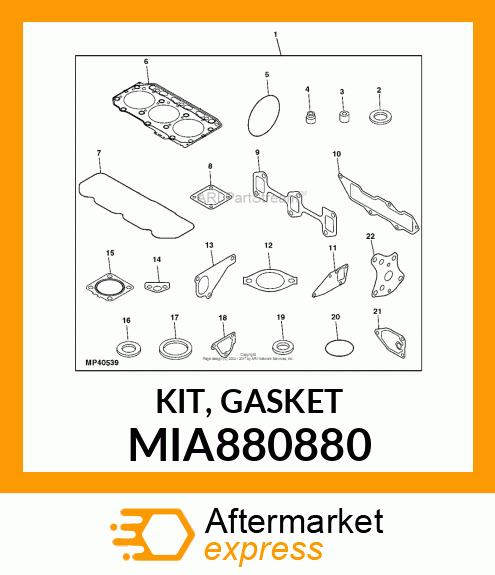 KIT, GASKET MIA880880