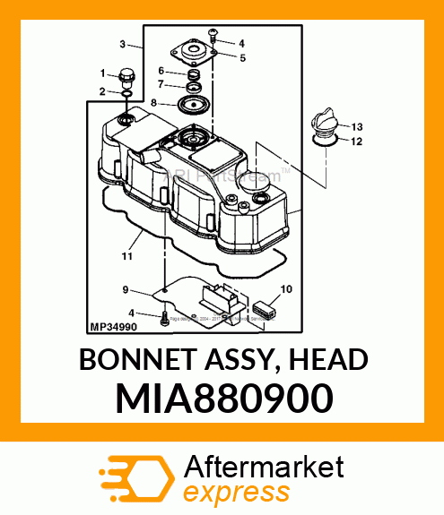 BONNET ASSY, HEAD MIA880900