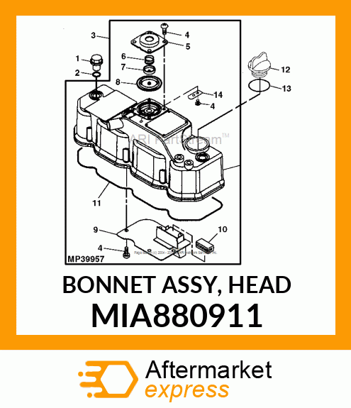 BONNET ASSY, HEAD MIA880911