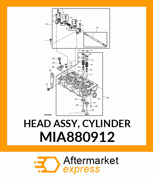 HEAD ASSY, CYLINDER MIA880912