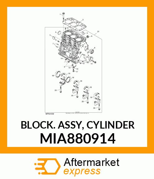 BLOCK ASSY, CYLINDER MIA880914