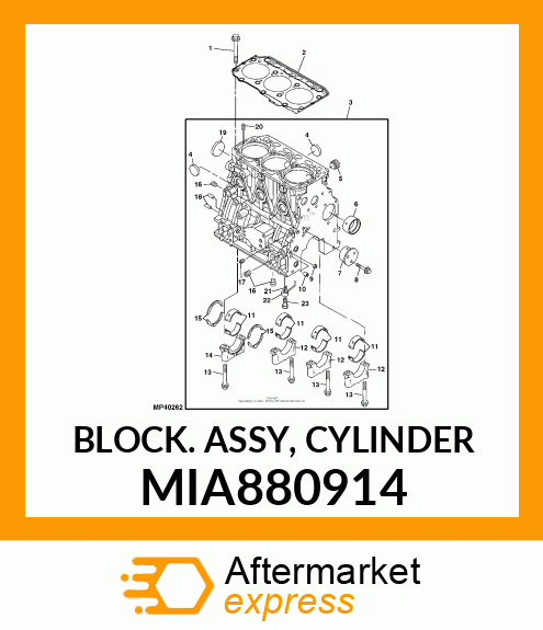 BLOCK ASSY, CYLINDER MIA880914