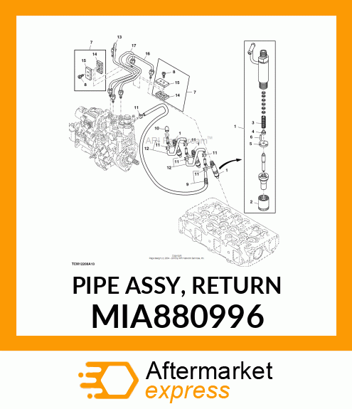 PIPE ASSY, RETURN MIA880996