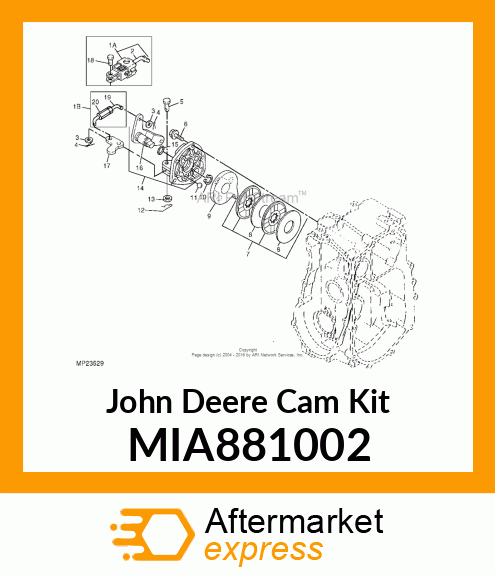 CAM KIT, BRAKE MIA881002