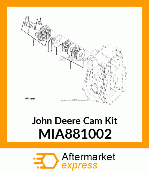 CAM KIT, BRAKE MIA881002