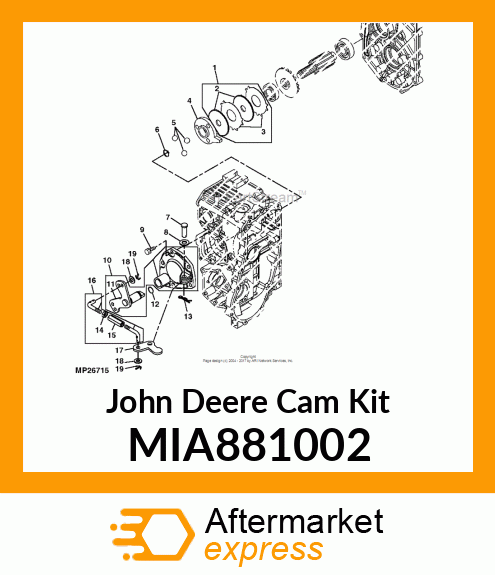 CAM KIT, BRAKE MIA881002