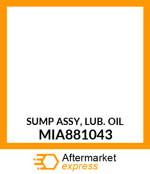 SUMP ASSY, LUB. OIL MIA881043