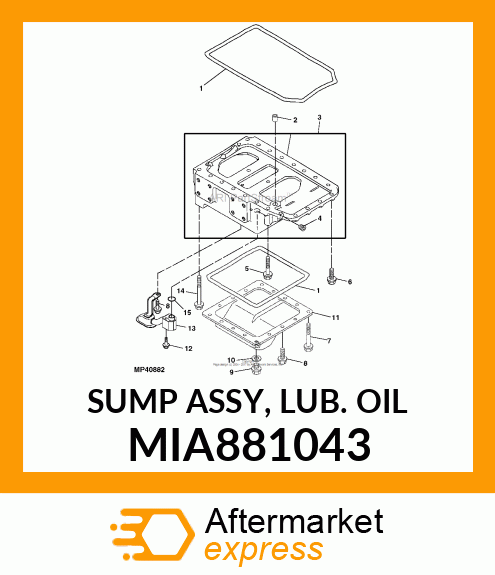 SUMP ASSY, LUB. OIL MIA881043