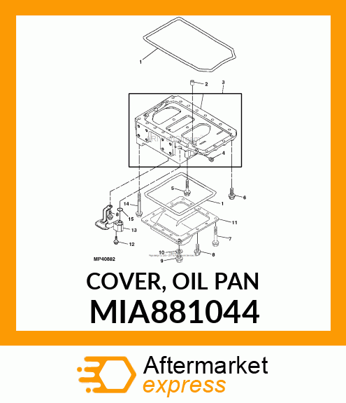 COVER, OIL PAN MIA881044