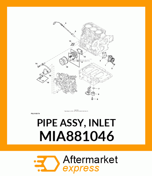 PIPE ASSY, INLET MIA881046