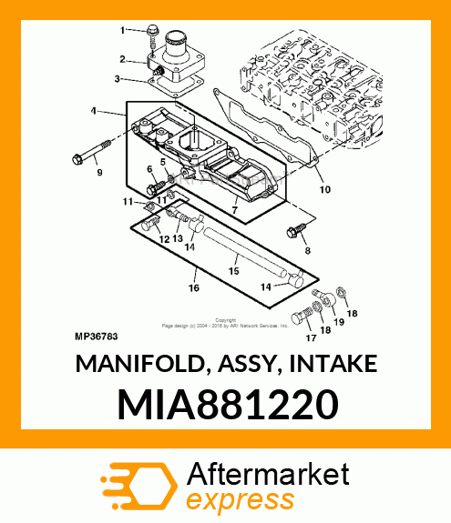 MANIFOLD, ASSY, INTAKE MIA881220