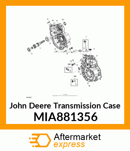 TRANSMISSION CASE RH MIA881356