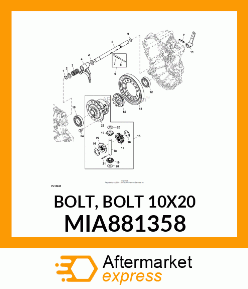 BOLT, BOLT 10X20 MIA881358