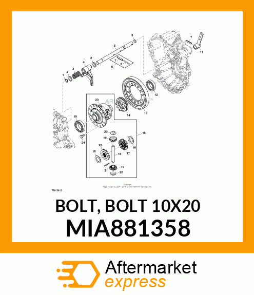 BOLT, BOLT 10X20 MIA881358