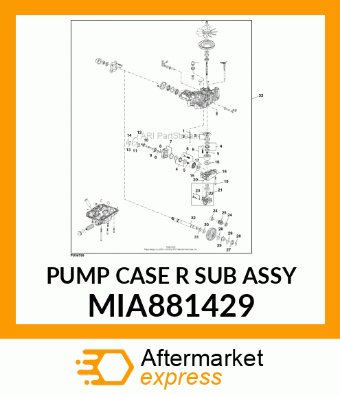 PUMP CASE R SUB ASSY MIA881429