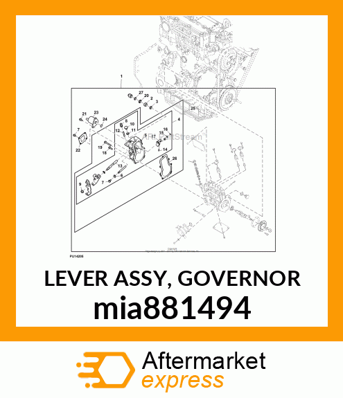 LEVER ASSY, GOVERNOR mia881494