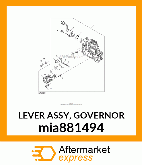 LEVER ASSY, GOVERNOR mia881494