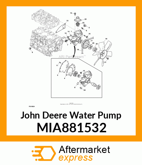 PUMP ASSY, WATER MIA881532