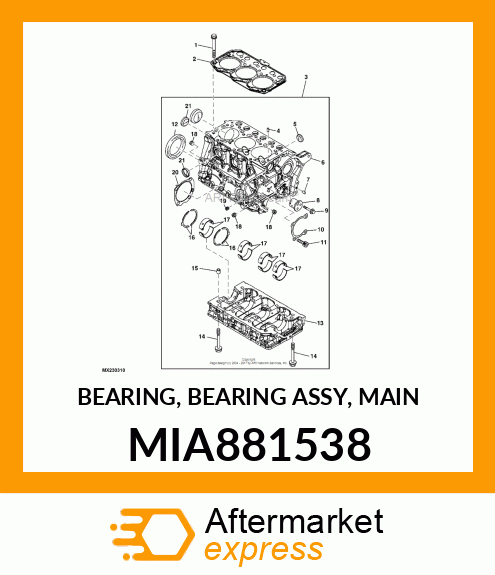 BEARING, BEARING ASSY, MAIN MIA881538