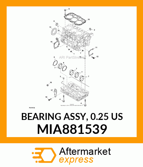 BEARING ASSY, 0.25 US MIA881539