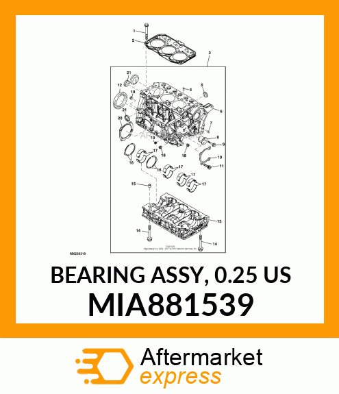 BEARING ASSY, 0.25 US MIA881539