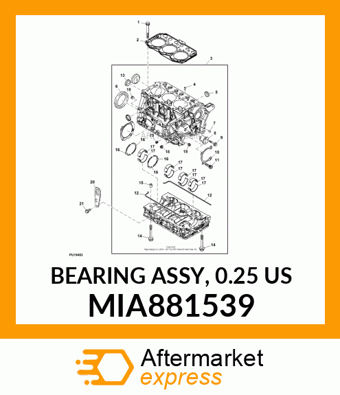 BEARING ASSY, 0.25 US MIA881539