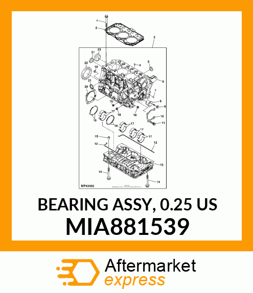 BEARING ASSY, 0.25 US MIA881539