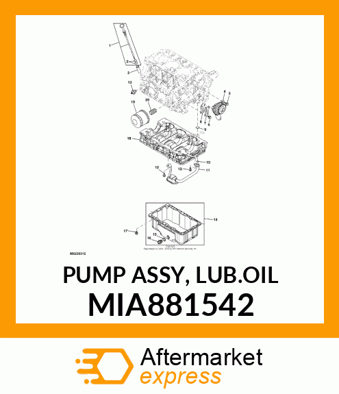 PUMP ASSY, LUB.OIL MIA881542