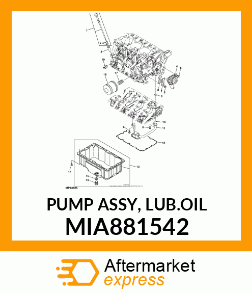 PUMP ASSY, LUB.OIL MIA881542