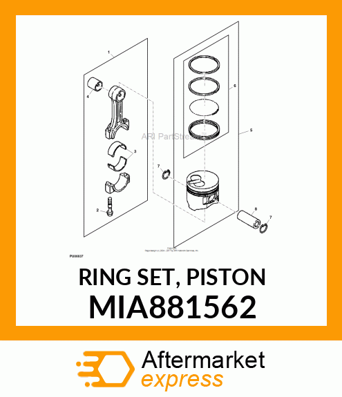 RING SET, PISTON MIA881562