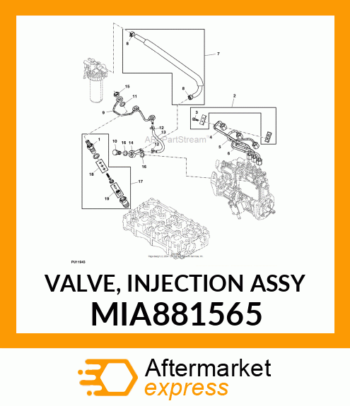 VALVE, INJECTION ASSY MIA881565