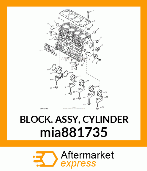 BLOCK ASSY, CYLINDER mia881735