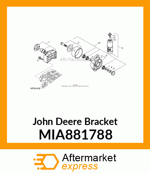 BRACKET, FAN DRIVE MIA881788