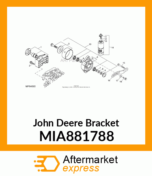 BRACKET, FAN DRIVE MIA881788