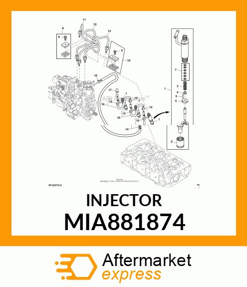 FUEL INJECTOR; SDZ MIA881874