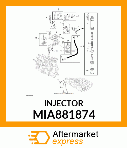 FUEL INJECTOR; SDZ MIA881874