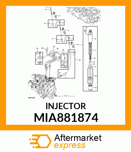 FUEL INJECTOR; SDZ MIA881874