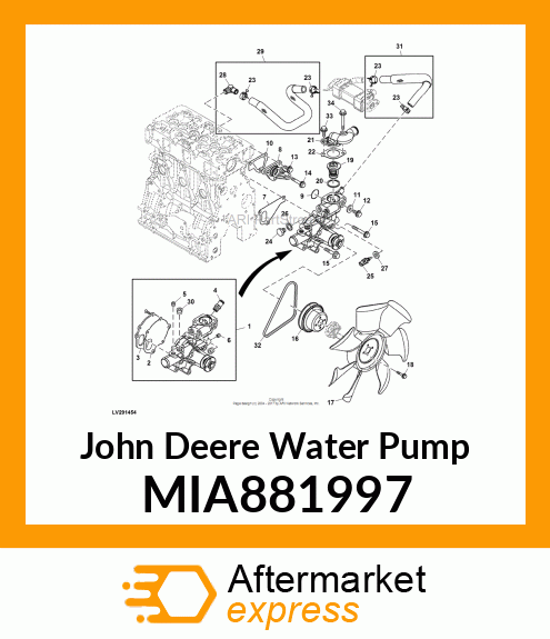 PUMP ASSY, WATER MIA881997