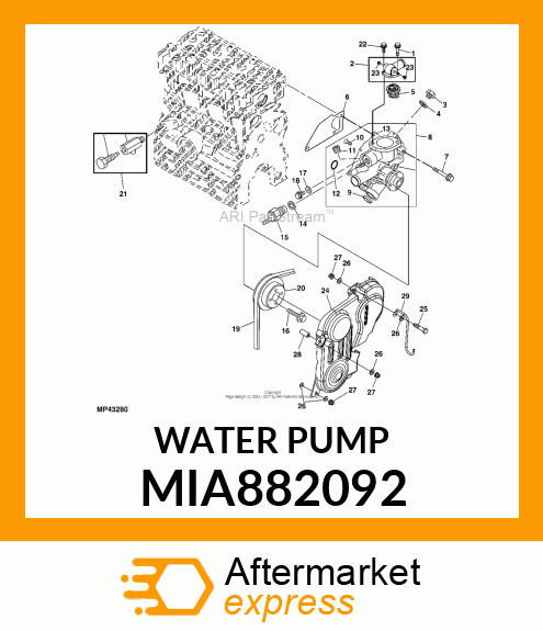 PUMP ASSY, CW MIA882092