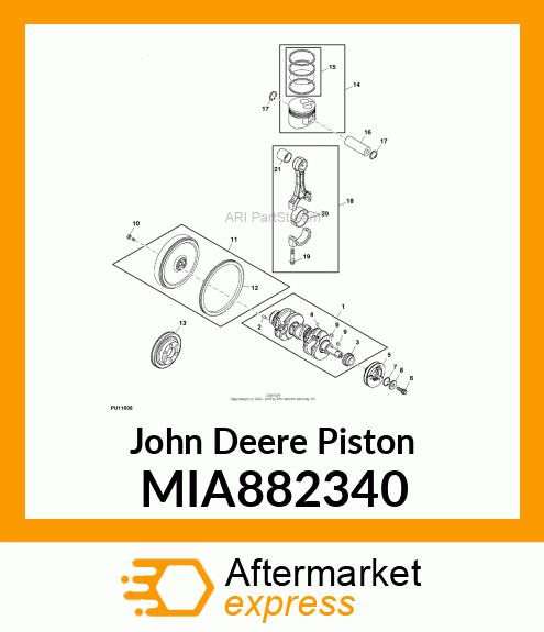 PISTON ASSY, 0.25 OS MIA882340