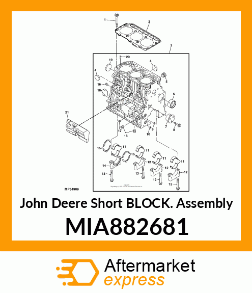 SHORT BLOCK ASSEMBLY, SHORT BLOCK MIA882681