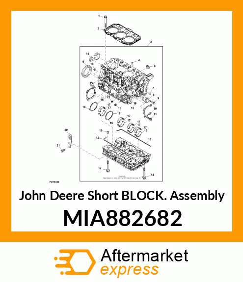 SHORT BLOCK ASSEMBLY MIA882682