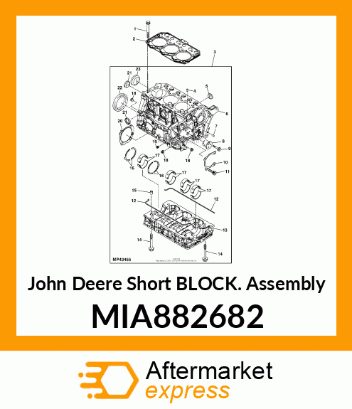 SHORT BLOCK ASSEMBLY MIA882682