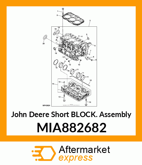 SHORT BLOCK ASSEMBLY MIA882682