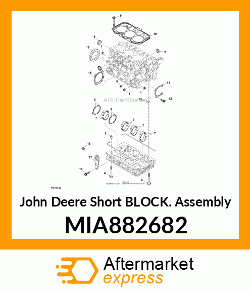 SHORT BLOCK ASSEMBLY MIA882682