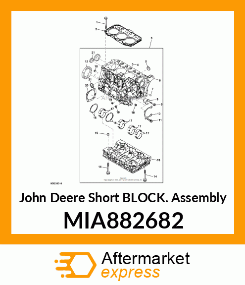 SHORT BLOCK ASSEMBLY MIA882682