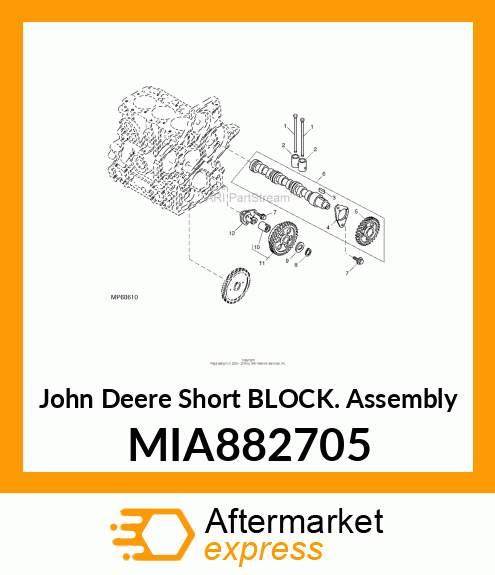 SHORT BLOCK ASSEMBLY MIA882705