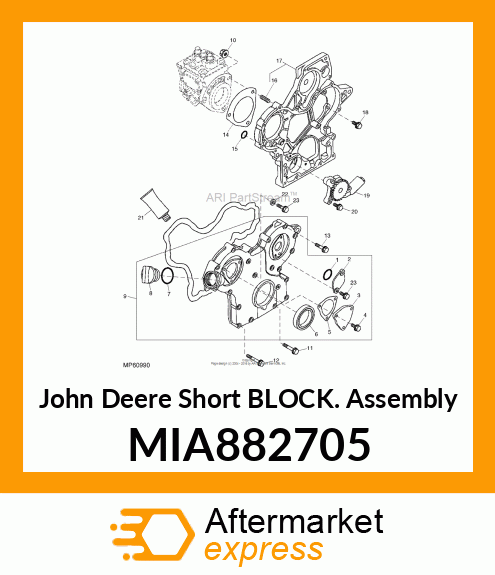 SHORT BLOCK ASSEMBLY MIA882705