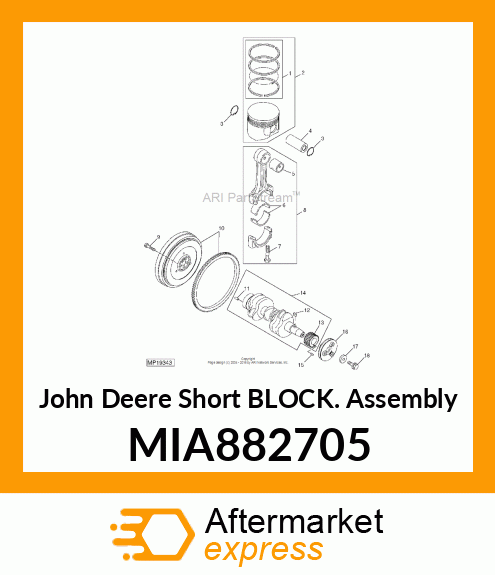 SHORT BLOCK ASSEMBLY MIA882705