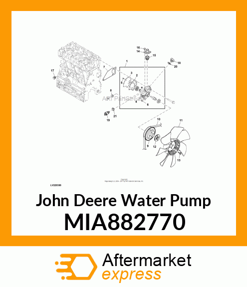 PUMP ASSY, WATER MIA882770